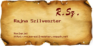 Rajna Szilveszter névjegykártya